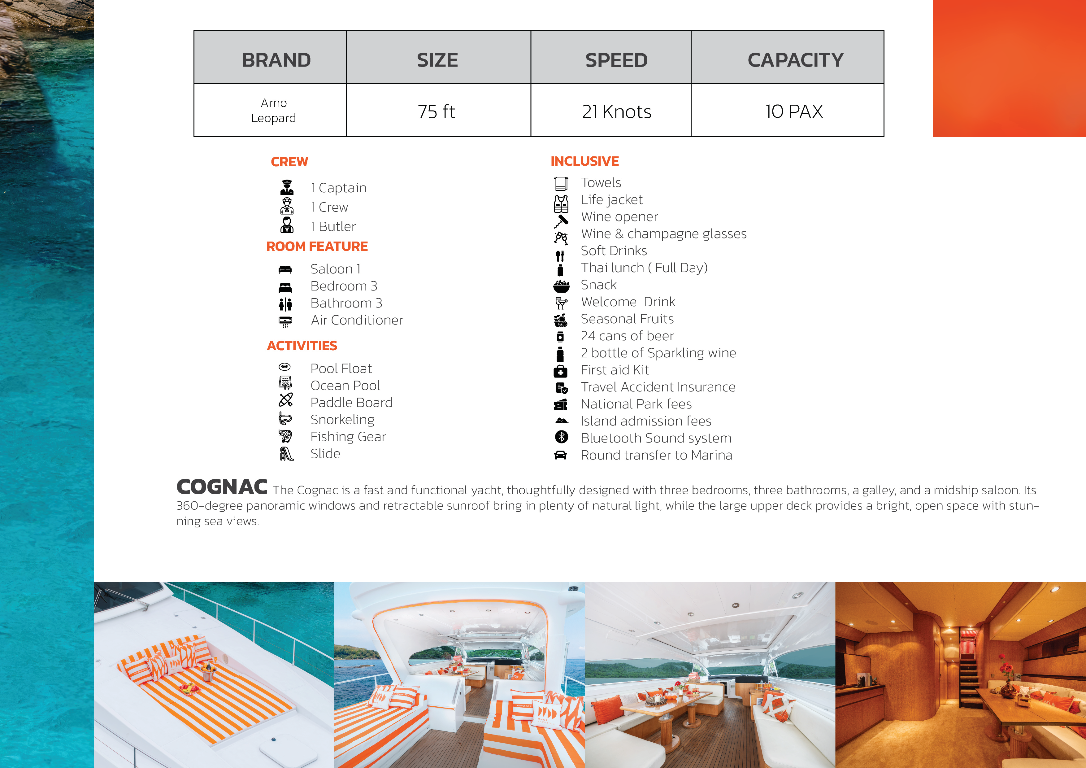 Cognac 75 ft Private Charter - Once Yachting (CoCo Pier) - 3