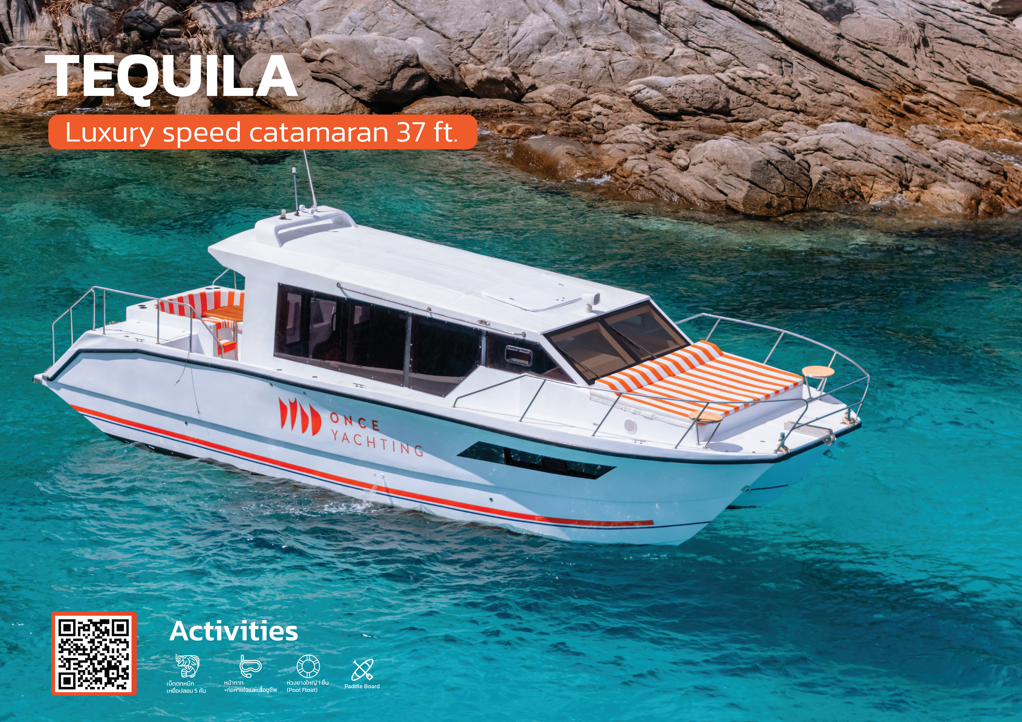 Tequila 37 ft Private Charter - Once Yachting (CoCo Pier)