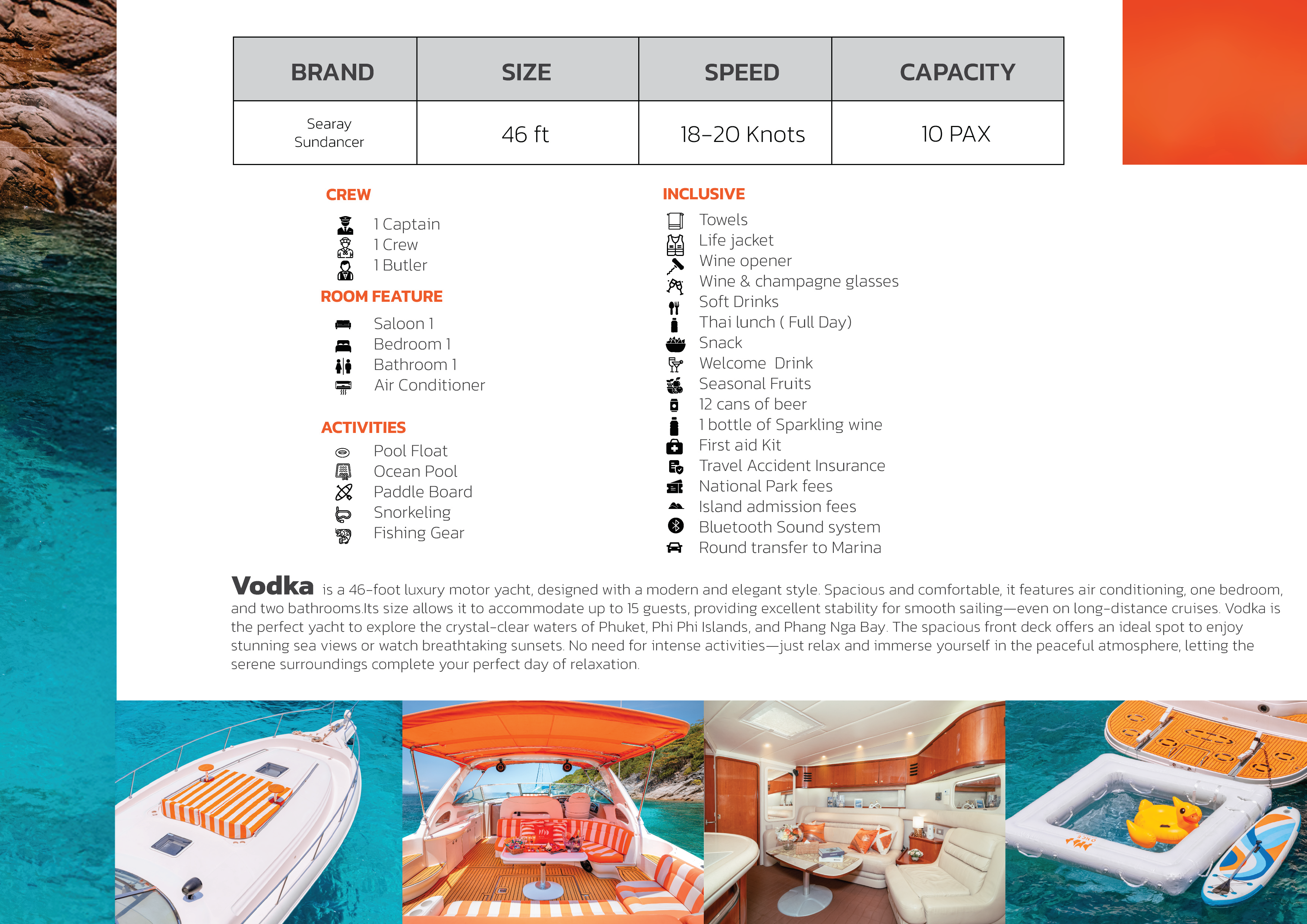 Vodka 46 ft Private Charter - Once Yachting (CoCo Pier) - 3