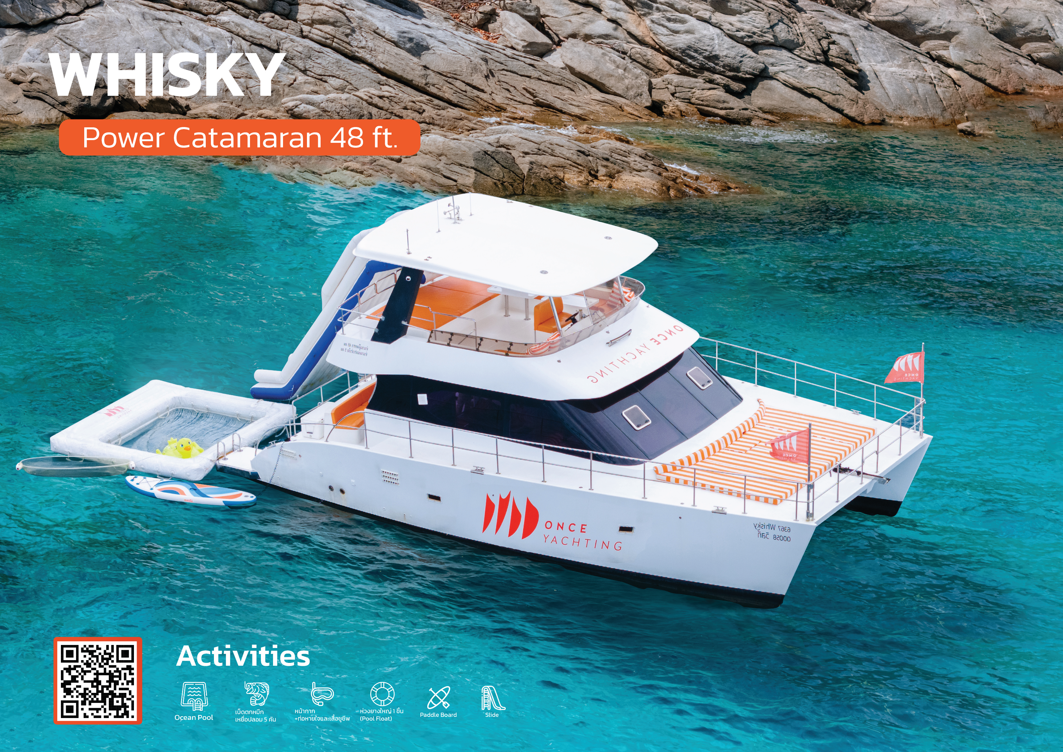 Whisky 48 ft Private Charter - Once Yachting (CoCo Pier)