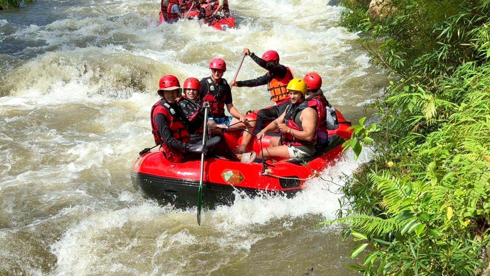 S8. Rafting 5.5 kms.+ Elephant Trekking 30 mins.+ Elephant Bathing 30 mins. + ATV 30 mins.+ Flying Fox + Waterfall